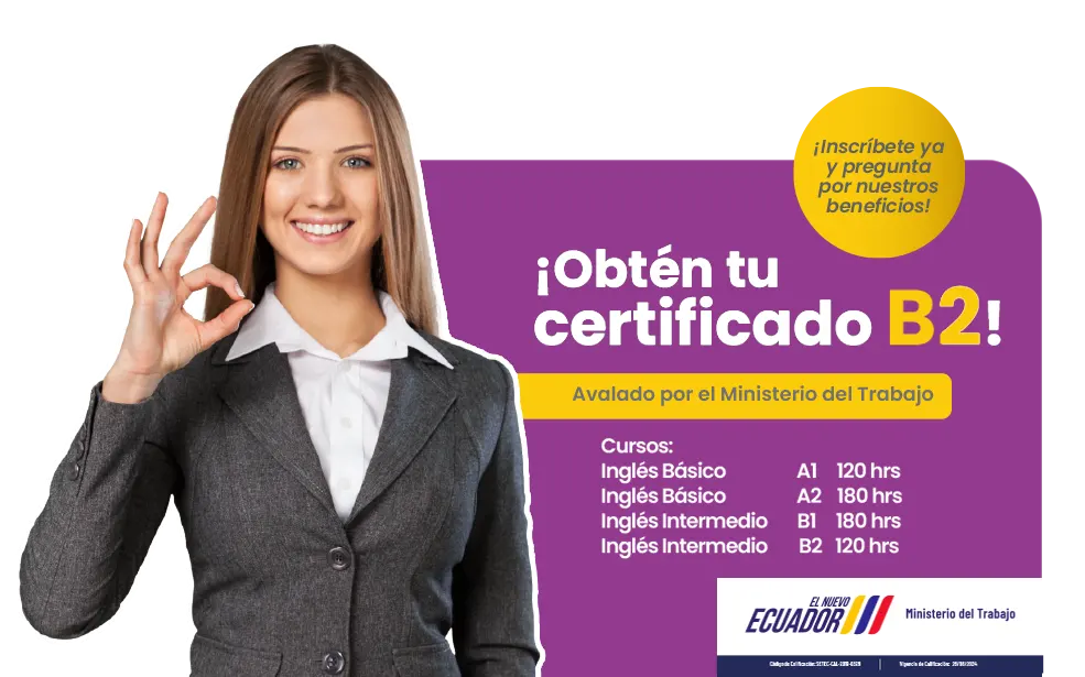 Certificado b2 ingles KOE ECUADOR
